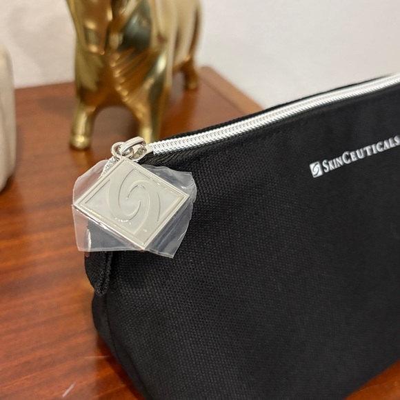 SKINCEUTICALS NEW Black Internal Compartment Make Up Bag Cosmetic Toiletry - Picture 3 of 7